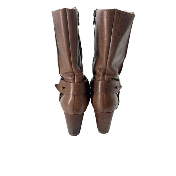 CATERPILLAR BROWN LEATHER WESTERN/ BIKER BOOT - Picture 7 of 10